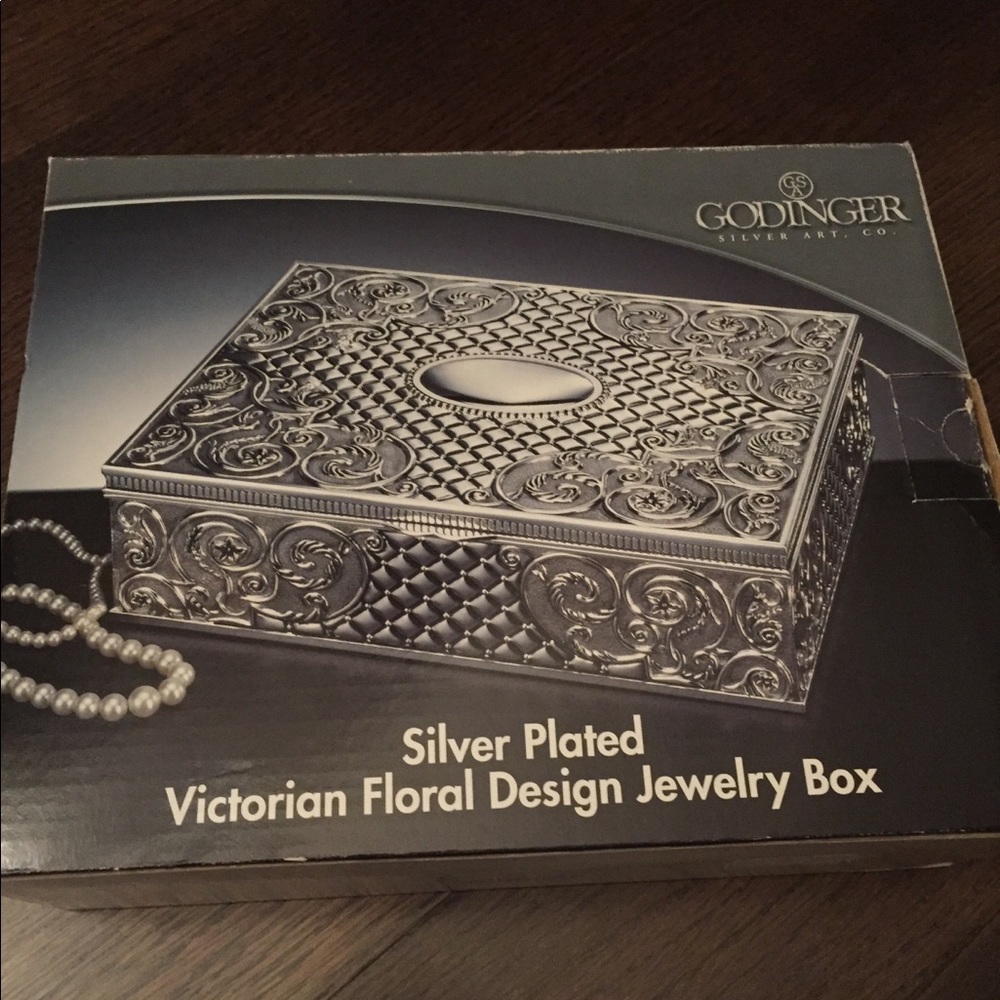 NWOT Godinger Silver plated jewelry box